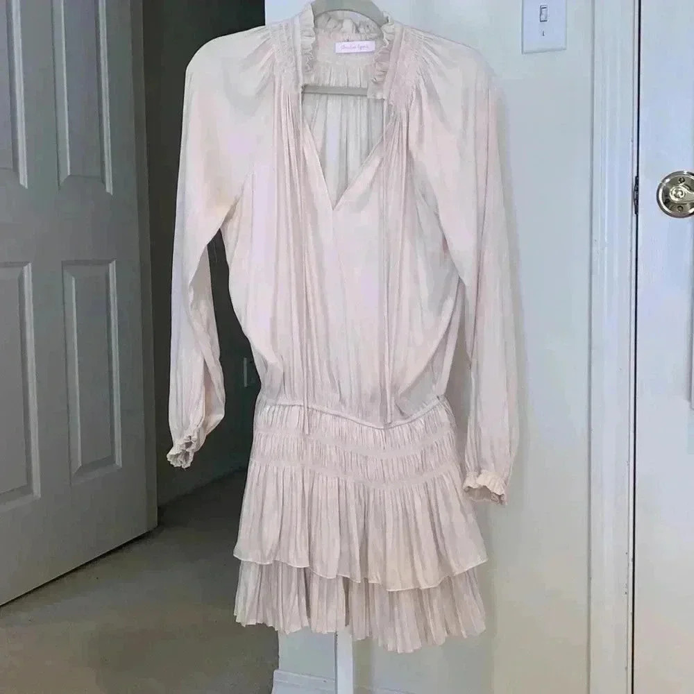 Satin cream dress